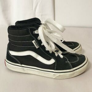 Vans Classic Black White High Top Sneakers Size 2.5 Youth